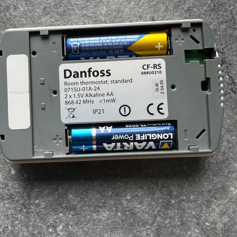 RESERVERT..Danfoss CF RS trådløse termostater