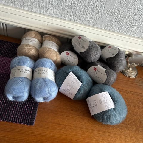 Garn nøster kidsilk og tynn silk mohair