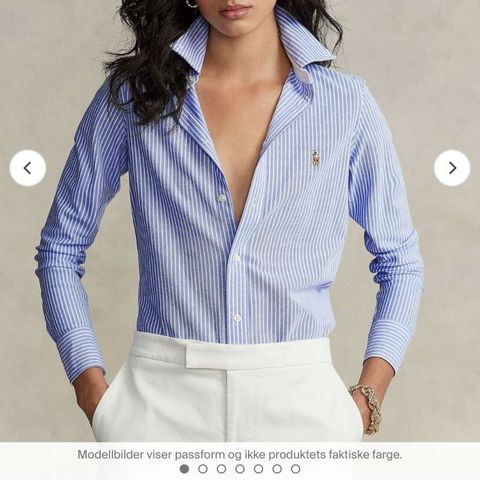 Ralph Lauren Striped Knit Oxford skjorte