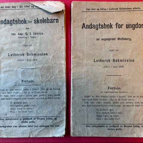2 andagtsbøker fra 1913