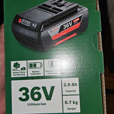 Bosch GBA 36V 2Ah batteri