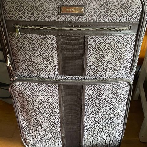 Vintage stoff koffert fra Nine West i god str.og stand