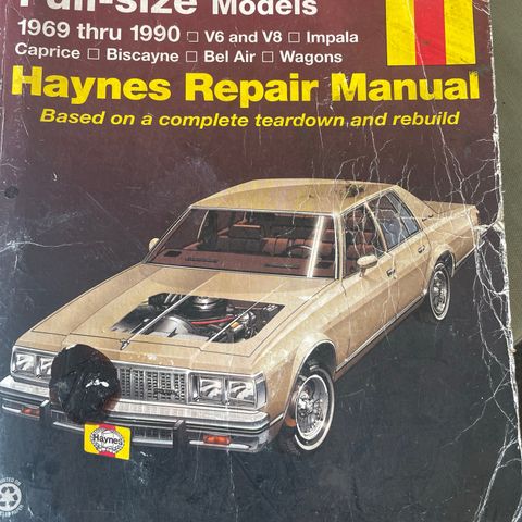 Haynes Chevrolet full size 1969-1990 repair manual