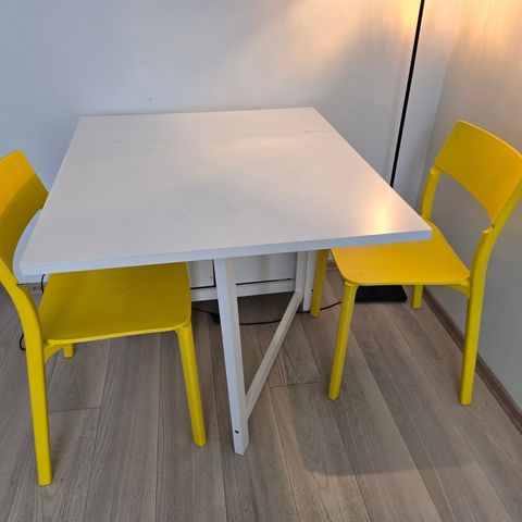 Spisebord med 2 stoler