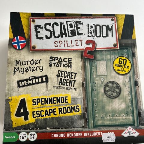 Ubrukt Escape room brettspill selges
