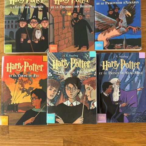 Harry Potter på fransk, bok 1-6