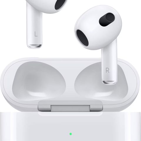 Apple AirPods 3. gen. (2022) trådløse hodetelefoner med Lightning-ladeetui