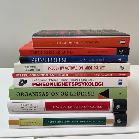 Pensumbøker for 1.året org.psyk, HR og ledelse på BI