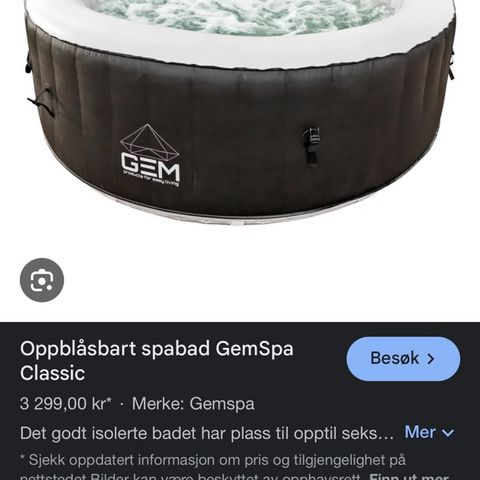 Oppblåsbart spabad GemSpa Classic