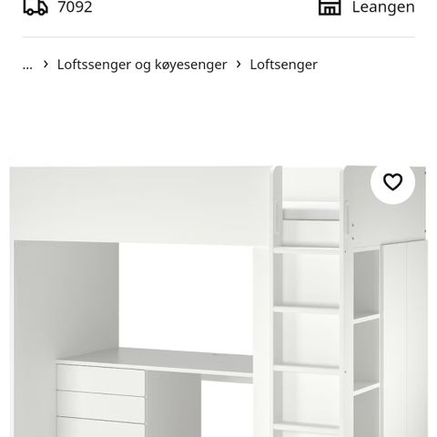 Køyeseng fra Ikea.