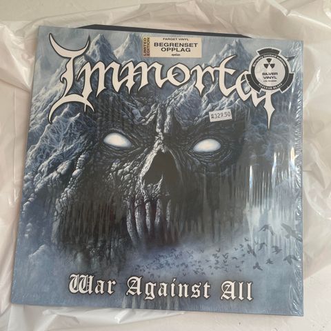 Immortal War Against All Vinyl 12" tommer silver plate limited edition