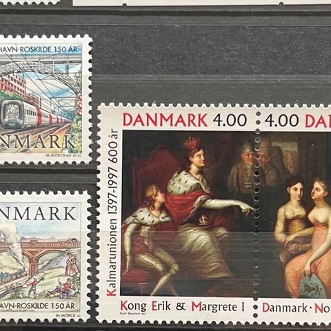 Danmark frimerker postfrisk, afa 1144 - 1151 **, 8 pene frimerker 1997