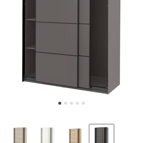 IKEA Pax garderobeskap. Stammer a 2x75 bredde, med innmat og skyvedører