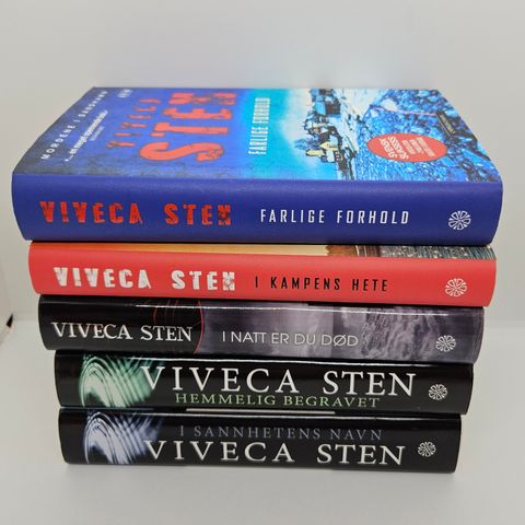 5 stk Viveca Sten hardcover bøker