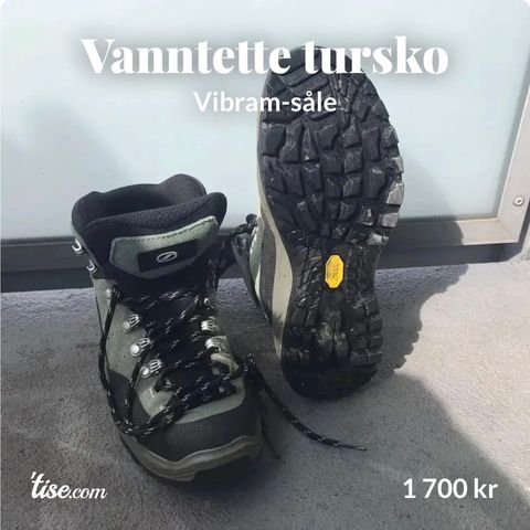 Se her!! Vanntette og pustende tursko med vibram-såle som gir godt grep