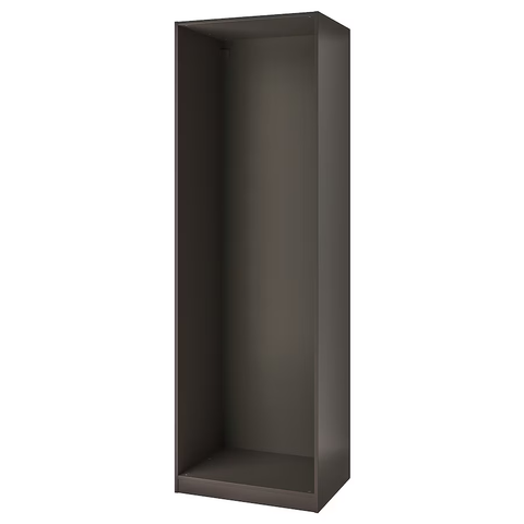 PAX Garderobeskapstamme, mørk grå, 75x58x236 cm