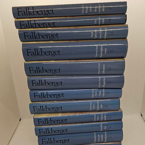 12 stk Johan Falkberget hardcover bøker
