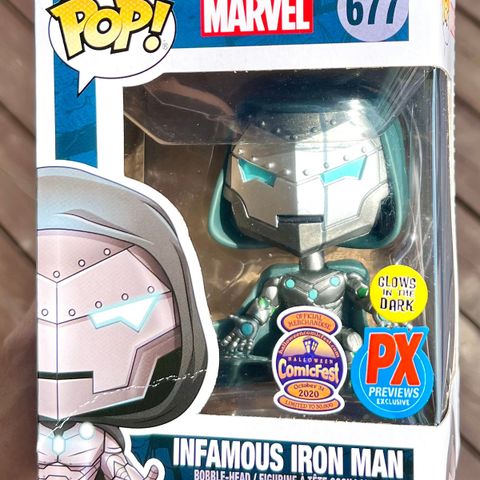 Funko Pop! Infamous Iron Man (Glow) | Marvel (677) Excl. to ComicFest 2020