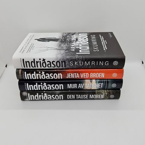 4 stk Arnaldur Indriðason hardcover bøker