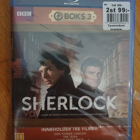 SHERLOCK  BOKS 3.   I PLAST