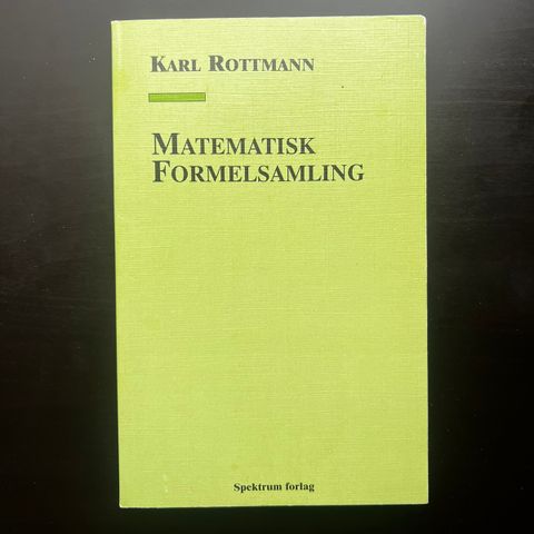 Matematisk formelsamling - Karl Rottmann