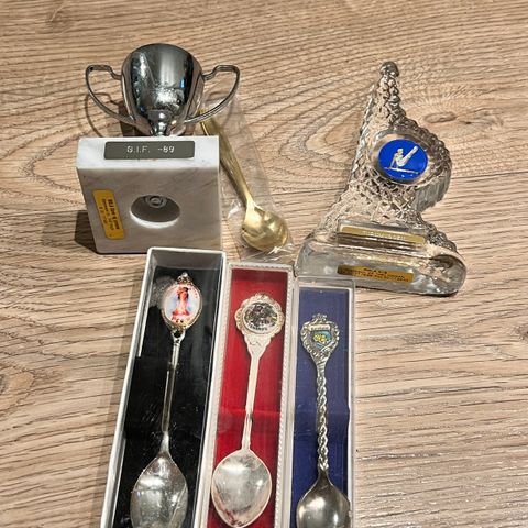 Pokal, premier, teskjeer x4