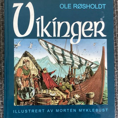 VIKINGER-1 meget flott bok, Bokklubbens Barn 1993, 80 sider, H. 24,5 cm, B. 21cm