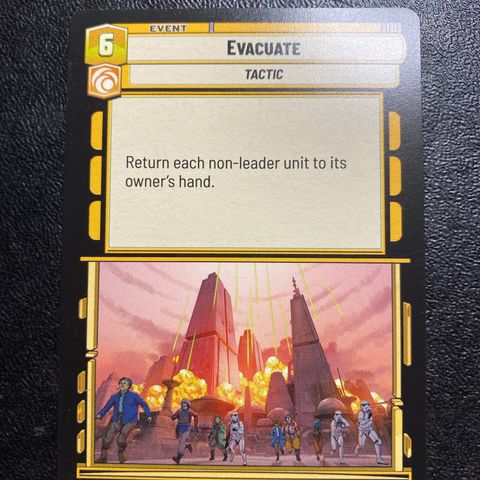 Evacuate legendary Star wars unlimited samlekort