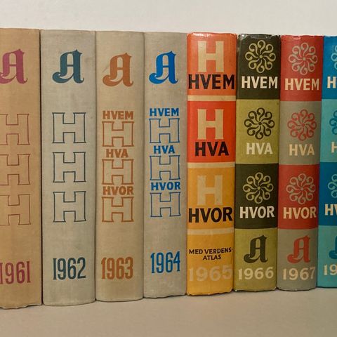 Hvem Hva Hvor 10 bøker fra 1960 - 1969