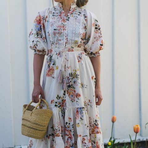 Bytimo - Cotton Slub Midi Dress - Vintage Flowers - S