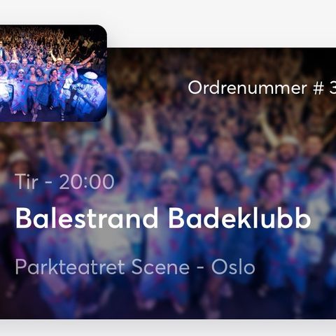 2x billetter til Balestrand Badeklubb i Oslo 06.08.2024