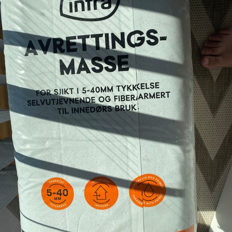 Infra 20 kg avrettingsmasse