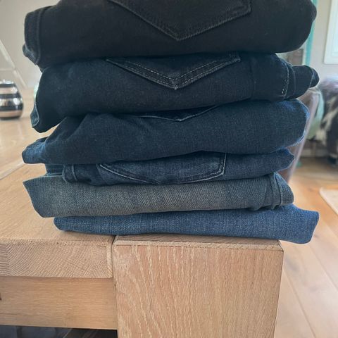 Pent brukte jeans, str.36 (27/32), Pepe Jeans, /F, Mother, Z’biz,Nelly