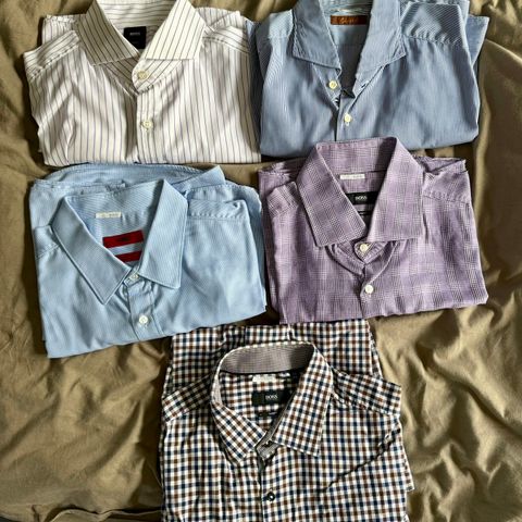 4 Hugo Boss skjorter + en Onesto-skjorte