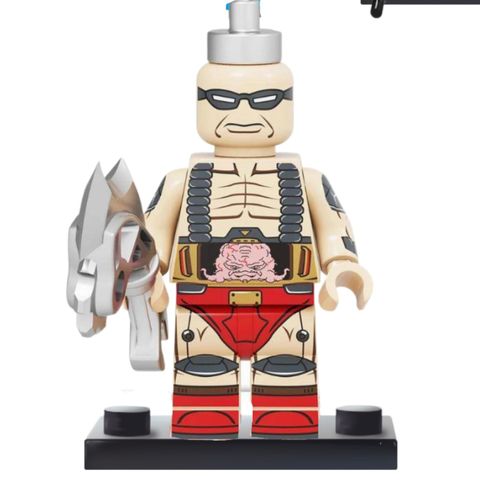 Lego minifigure TMNT av Krang og Casey Jones