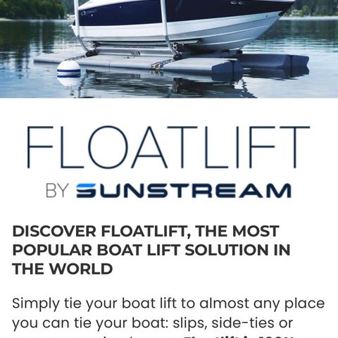 Sun stream boat lift