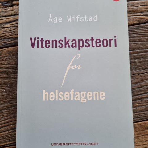 Bok Pensum: Åge Wifstad - Vitenskapsteori for helsefagene