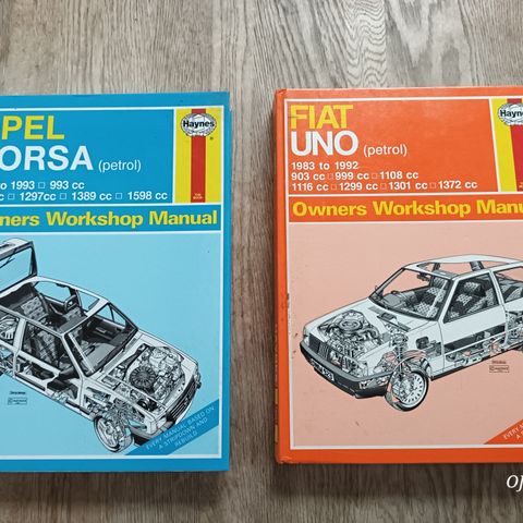 Haynes Opel Corsa og Fiat Uno