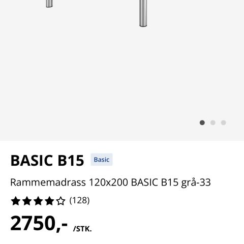 Rammemadrass fra Jysk fra 2023