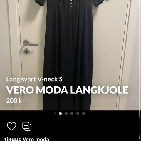 Vero Moda lang svart kjole