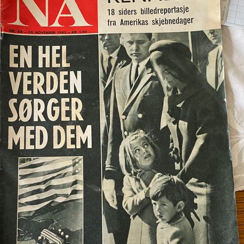 Ukebladet Nå og Aktuell. Mordet på J.F. Kennedy og R. Kennedy