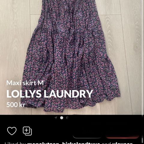 Lollys laundry maxi skjørt