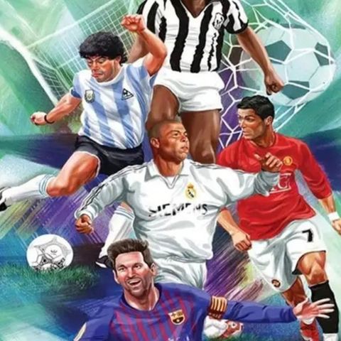 Maradona. Messi Ronaldo.lerret plakat