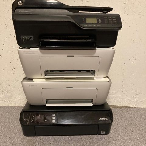4 st HP printere. Officejet 4620, Deskjet 2722e, Deskjet 2720, Envy 4500