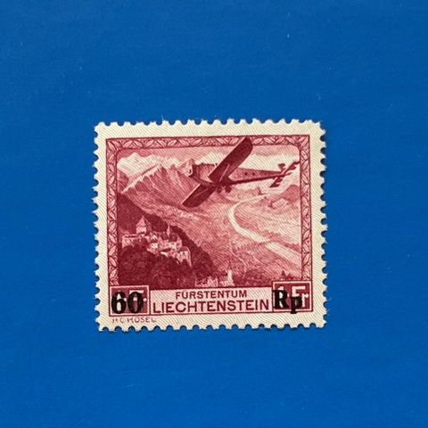 Liechtenstein 1935 Michel 150 luftpost provisorie postfrisk