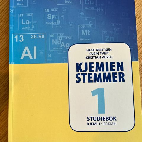 Kjemien stemmer 1, studiebok