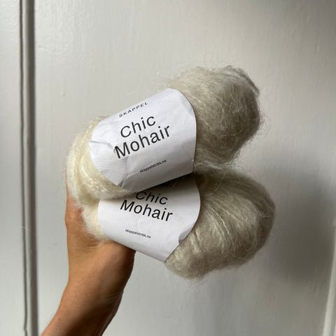 2 nøster Skappel Chic mohair natur