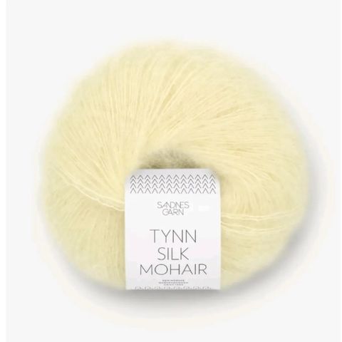 Tynn silk mohair. Sandnes garn.