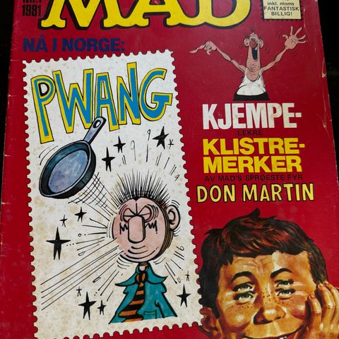 MAD 10 NORSKE BLADER FRA 1981 TIL 1985 / ALLE PENE/samlet 200 kr