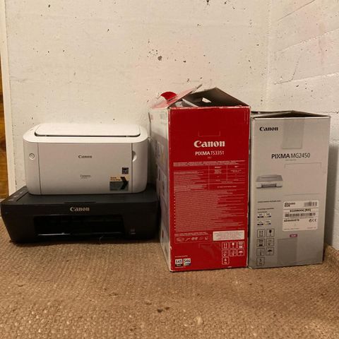 4 st CANON printer! I-sensys LBP6030, MG2550s, PIXMA TS3351, PIXMA MG2450